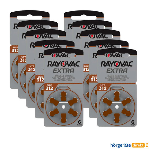 60x rayovac extra advanced 312 - rayovac,