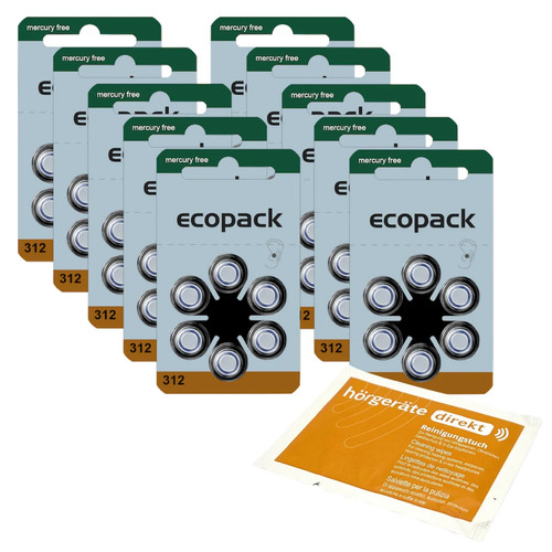60x ecopack 312 braun varta - 312,